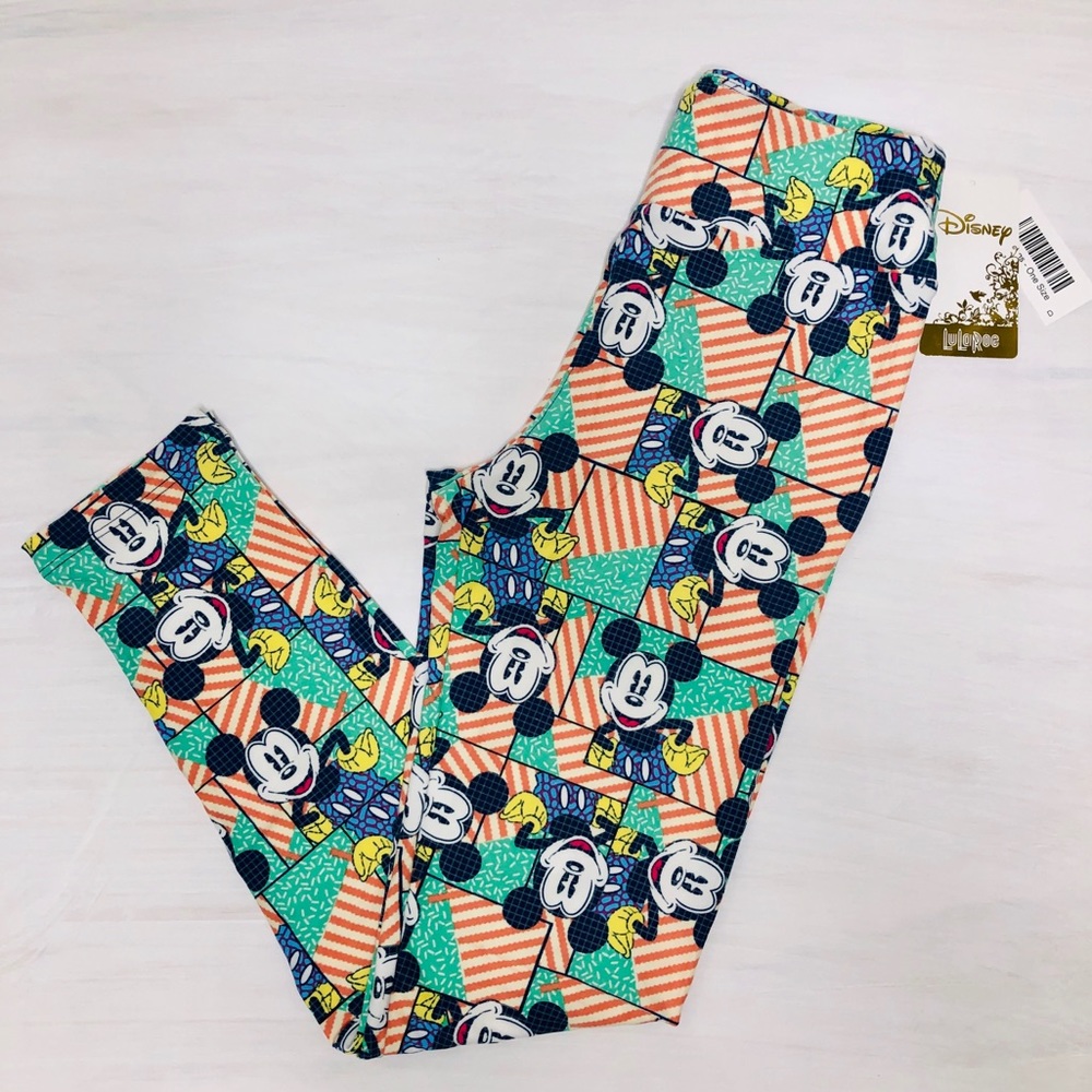 Disney LuLaRoe Mickey Mouse Abstract Print Legging